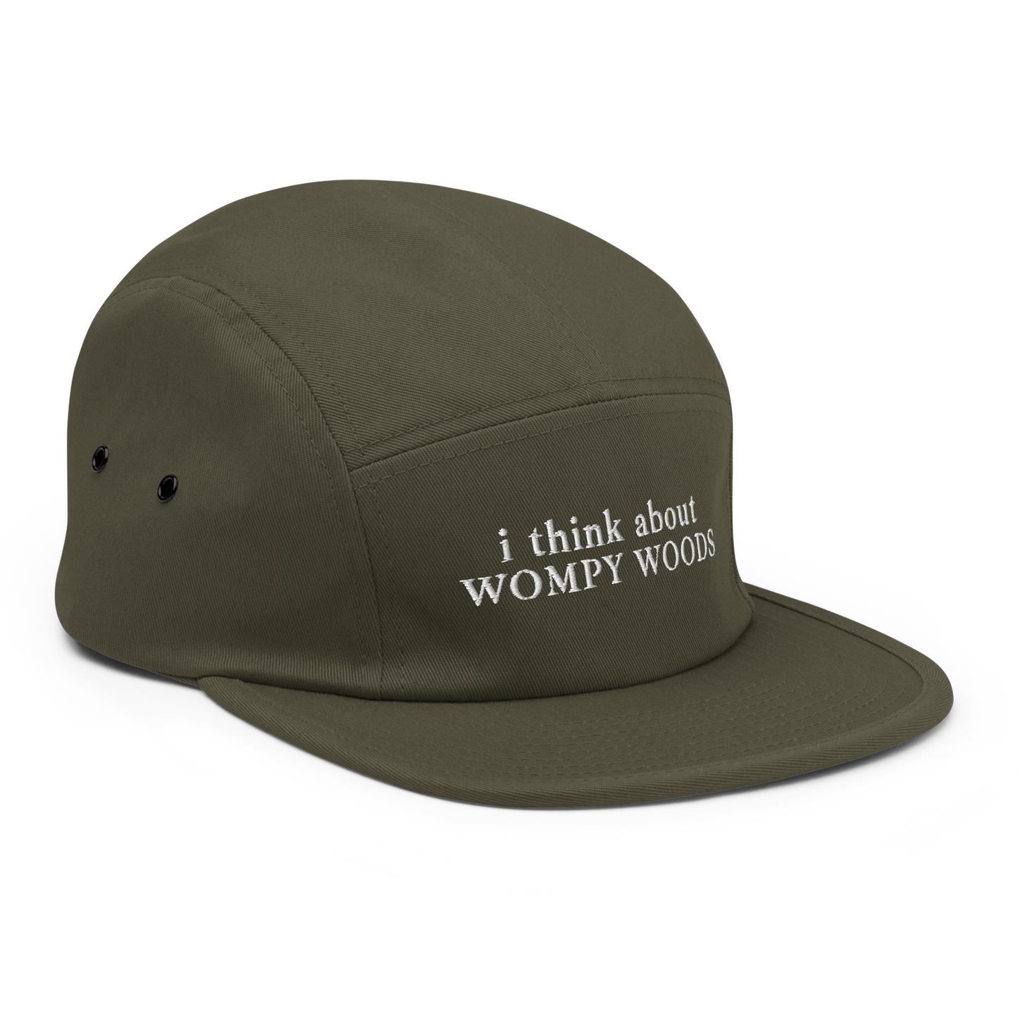 i think about Wompy Woods — Five Panel Cap